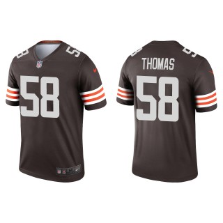 Men's Browns Isaiah Thomas Brown Legend Jersey