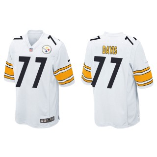 Men's Pittsburgh Steelers Jesse Davis White Game Jersey