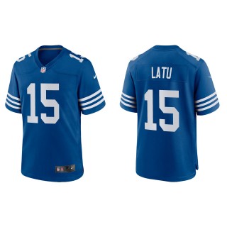 Colts Laiatu Latu Royal Alternate Game Jersey