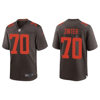 Browns Zak Zinter Brown Alternate Game Jersey