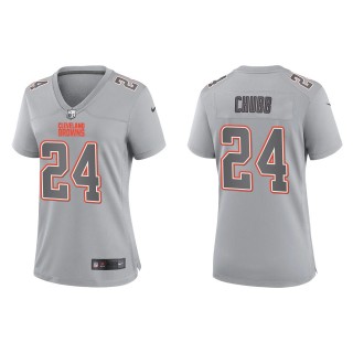 Nick Chubb Women's Cleveland Browns Gray Atmosphere Fashion Game Jersey