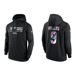 Nick Mullens Las Vegas Raiders Black 2022 NFL Crucial Catch Therma Performance Pullover Hoodie