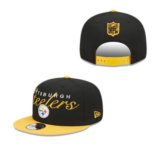 Pittsburgh Steelers Script Overlap 9FIFTY Snapback Hat