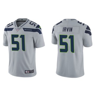 Men's Seattle Seahawks Bruce Irvin Gray Vapor Limited Jersey