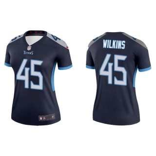 Women's Titans Jordan Wilkins Navy Legend Jersey