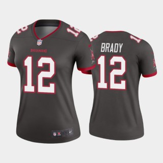 Women Buccaneers Tom Brady Legend Jersey - Pewter