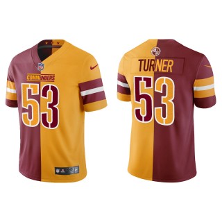 Men's Washington Commanders Trai Turner Burgundy Gold Split Jersey