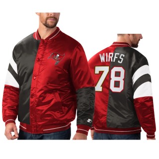 Buccaneers Tristan Wirfs Red Black Split Jacket