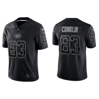 Tyler Conklin New York Jets Black Reflective Limited Jersey