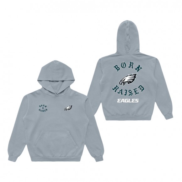 Unisex Philadelphia Eagles Born x Raised Gray Pullover Hoodie