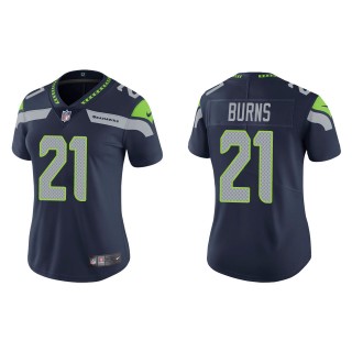 Women's Seattle Seahawks Artie Burns Navy Vapor Limited Jersey