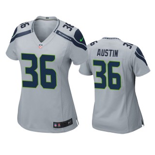 Women Seahawks Bless Austin Gray Game Jersey