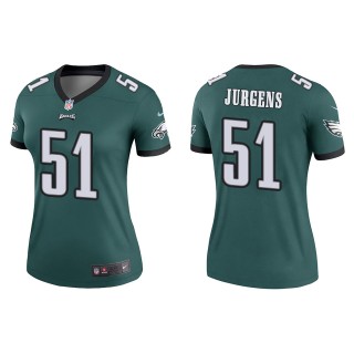 Women's Eagles Cam Jurgens Green Legend Jersey