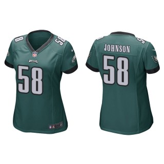 Women's Eagles Kyron Johnson Green Game Jersey