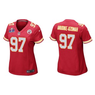 Women's Chiefs Felix Anudike-Uzomah Red Super Bowl LVIII Game Jersey