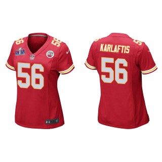 Women's Chiefs George Karlaftis Red Super Bowl LVIII Game Jersey