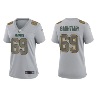 Women's David Bakhtiari Green Bay Packers Gray Atmosphere Fashion Game Jersey