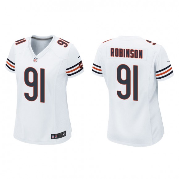 Women's Bears Dominique Robinson White Game Jersey