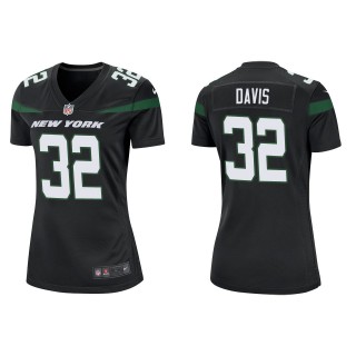 Women's Jets Isaiah Davis Black Game Jersey