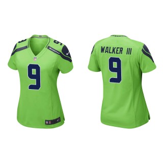 Women's Seahawks Kenneth Walker III Neon Green 2022 NFL Draft Game Jersey