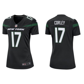 Women's Jets Malachi Corley Black Game Jersey