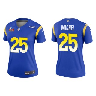 Women's Super Bowl LVI Sony Michel Rams Royal Legend Jersey