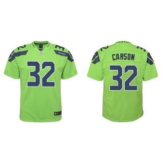 Youth Chris Carson Seattle Seahawks Green Alternate Game Jersey