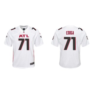 Youth Atlanta Falcons Chuma Edoga White Game Jersey