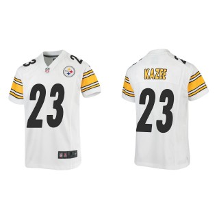 Youth Pittsburgh Steelers Damontae Kazee White Game Jersey