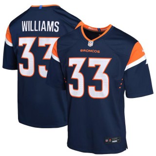 Youth Denver Broncos Javonte Williams Navy Alternate Game Jersey