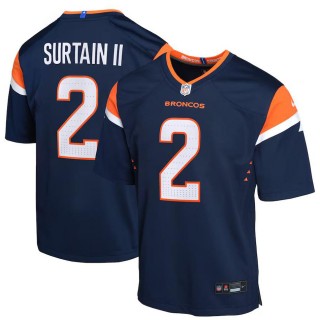 Youth Denver Broncos Patrick Surtain II Navy Alternate Game Jersey