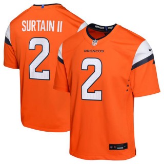 Youth Denver Broncos Patrick Surtain II Orange Game Jersey