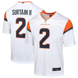 Youth Denver Broncos Patrick Surtain II White Game Jersey