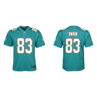 Youth Miami Dolphins Freddie Swain Aqua Game Jersey