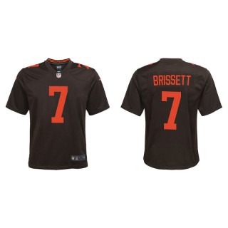 Youth Browns Jacoby Brissett Brown Alternate Game Jersey