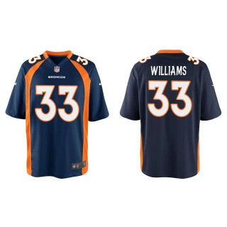 Youth Javonte Williams Denver Broncos Navy Game Jersey