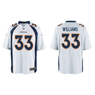 Youth Javonte Williams Denver Broncos White Game Jersey