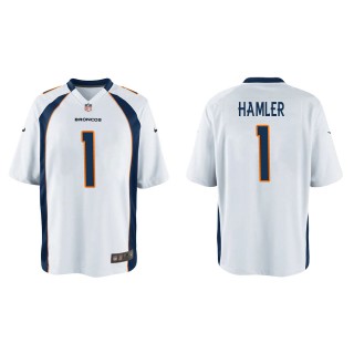 Youth K.J. Hamler Denver Broncos White Game Jersey