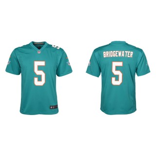 Youth Teddy Bridgewater Dolphins Aqua Game Jersey