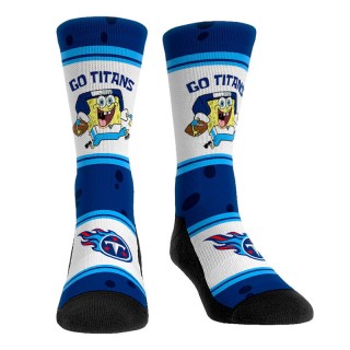 Youth Tennessee Titans NFL x Nickelodeon Spongebob Squarepants Team Up Crew Socks