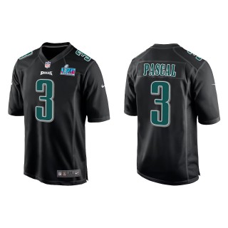 Zach Pascal Men's Philadelphia Eagles Black Super Bowl LVII Patch Fashion Game Jersey